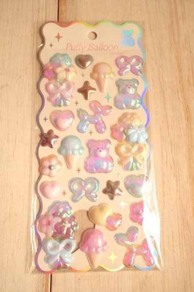 画像1: クーリア　パフィーバルーンステッカー　パステル (1)