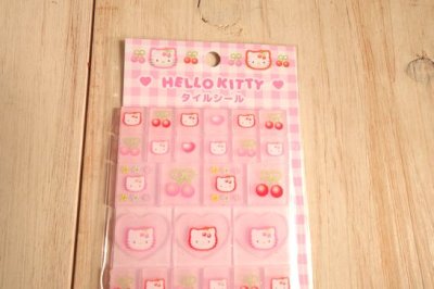 画像1: ハローキティ90's　タイルシール　チェリー