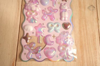 画像2: クーリア　パフィーバルーンステッカー　パープル