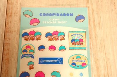 画像1: おやつパーティー透明シールシート　ゴロピカドン