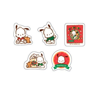 画像1: おやつパーティー和紙フレークシール　ポチャッコ