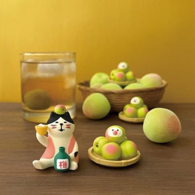 画像1: デコレ　コンコンブル　梅酒で乾杯猫
