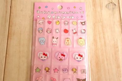 画像1: チェゴム×サンリオ　タイルシール　ピンク