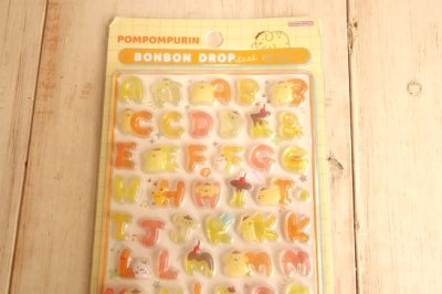 画像1: ボンボンドロップシール　もじ　ポムポムプリン