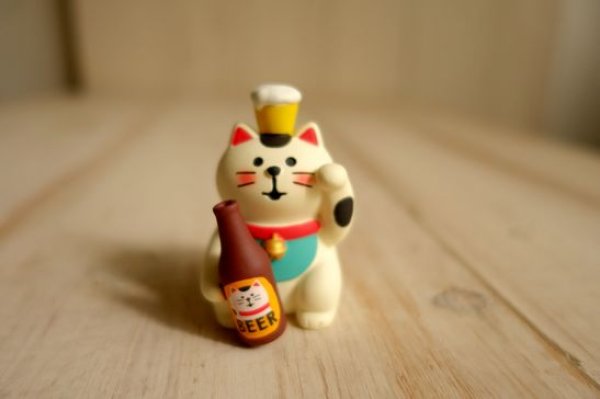 画像1: デコレ　コンコンブル　ビールまねき猫 (1)