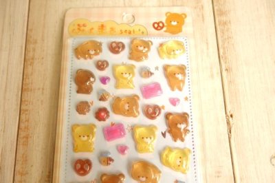 画像1: ぷくまるシール　ぷくくま