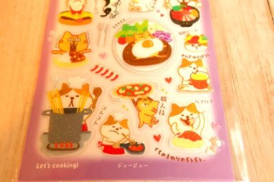 画像2: ぷくキラシール　ねこ　グルメ