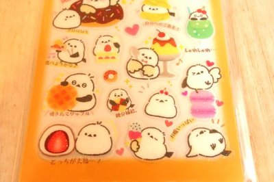 画像2: ぷくキラシール　シマエナガ　ご褒美
