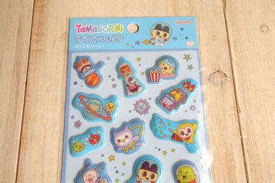 画像1: ぷっくりシール　たまごっち　ブルー