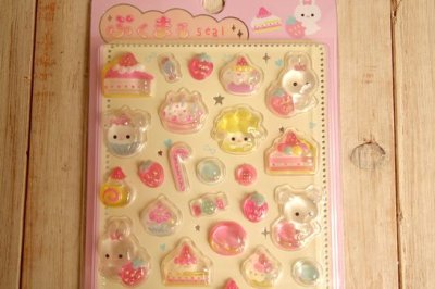 画像1: ぷくまるシール　ストロベリーケーキ