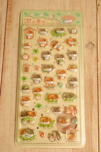 画像1: ぷくまるシール　ぷくまるしば (1)
