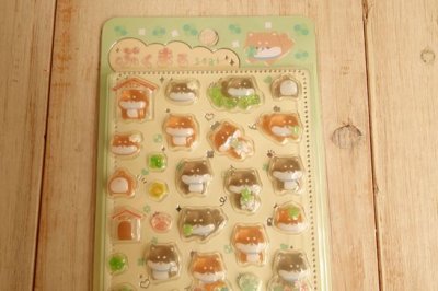 画像1: ぷくまるシール　ぷくまるしば