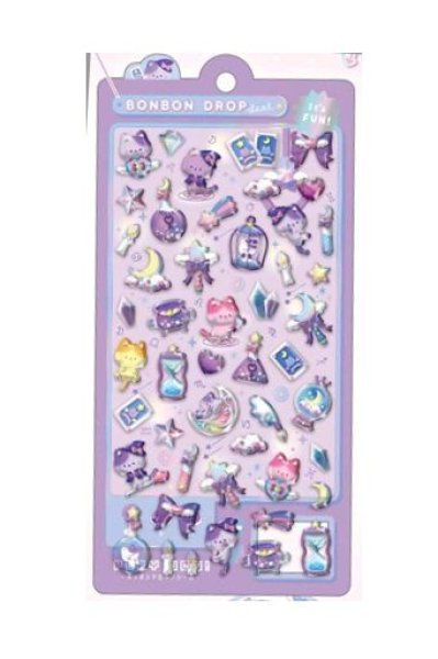 画像1: ボンボンドロップシール　まじょねこボンボン (1)