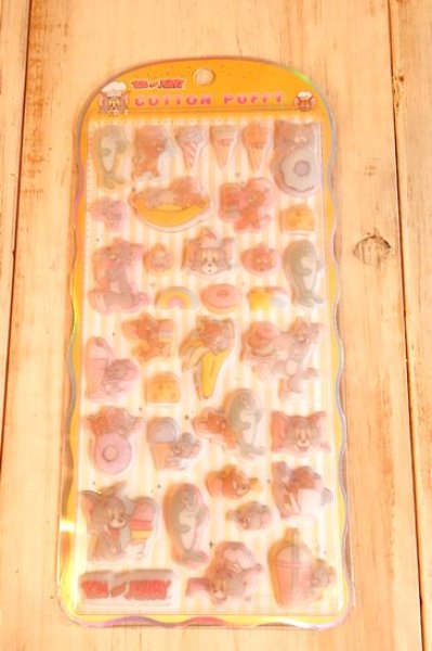 画像1: コットンパフィーシール　トムとジェリー (1)