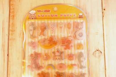 画像1: コットンパフィーシール　トムとジェリー