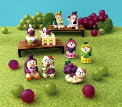 画像1: デコレ　コンコンブル　ぶどうケリケリ猫