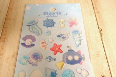 画像1: クリアリーステッカー　marine