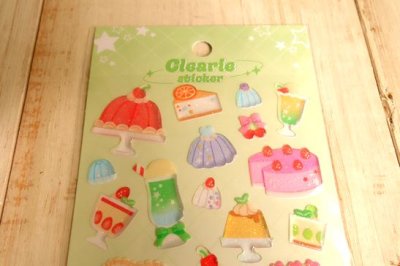 画像1: クリアリーステッカー　sweets
