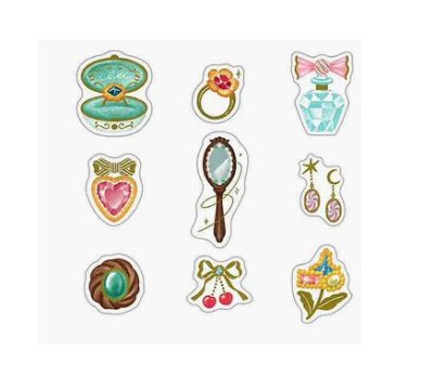画像1: パピアプラッツ　ア・ラ・カル堂フレークシール　jewelry