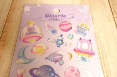 画像1: クリアリーステッカー　planet