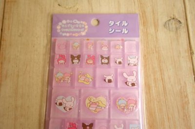 画像1: なんでもいきもの×サンリオキャラクターズ　タイルシール　パープル