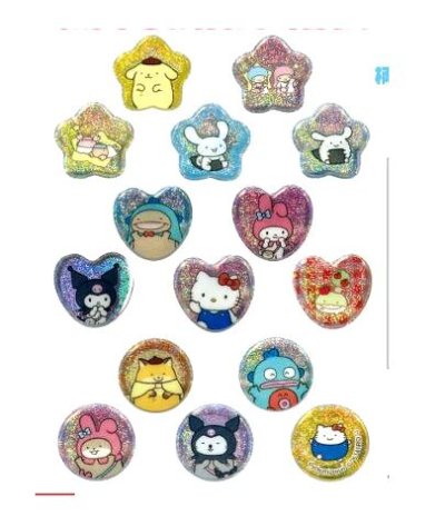 画像1: なんでもいきもの×サンリオキャラクターズ　クリスタルシールA