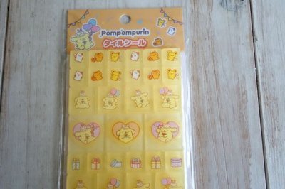 画像1: ポムポムプリン　タイルシール　イエロー