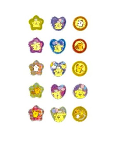 画像1: ポムポムプリン　クリスタルシール　おたんじょうび