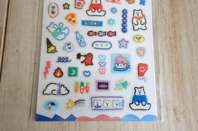 画像2: ハピハピステッカー　シロクマ