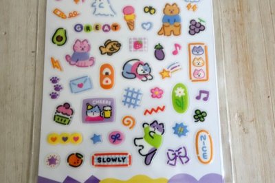 画像2: ハピハピステッカー　ネコ