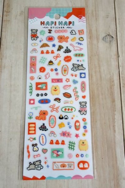 画像1: ハピハピステッカー　イヌ (1)