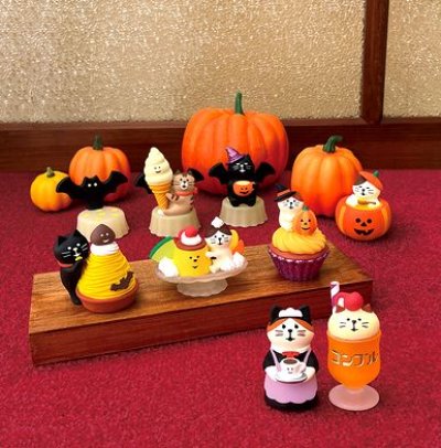 画像1: デコレ　コンコンブル　ハロウィンのちびねこカップケーキ