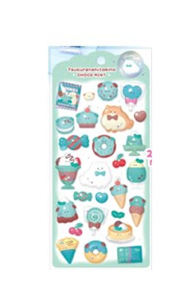 画像1: つぶらな瞳のウォーターシール　チョコミント♯１ (1)