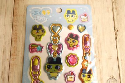 画像1: ぷくキラチャームステッカー　まめっち