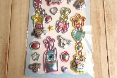 画像2: ぷくキラチャームステッカー　シナモロール