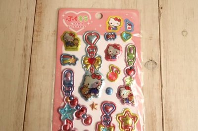 画像1: ぷくキラチャームステッカー　ハローキティ