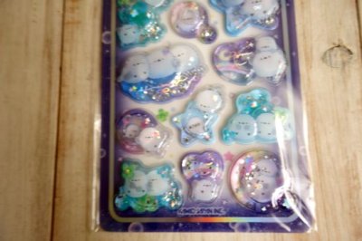 画像2: ぷくぷくしゃぼんステッカー　ぽんぽんシマエナガ