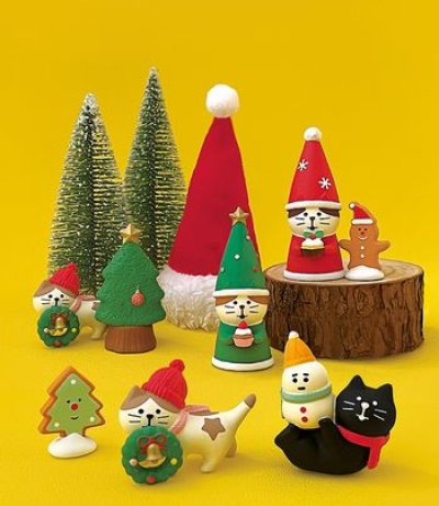 画像1: デコレ コンコンブル　雪だるまけりけり猫