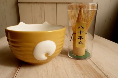 画像3: デコレ　抹茶碗&茶筅セット　しば