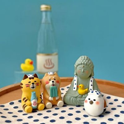 画像1: デコレ　コンコンブル　温泉にゃんこ　とら
