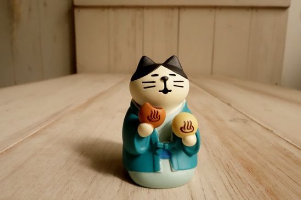 画像1: デコレ　コンコンブル　温泉まんじゅう猫 (1)