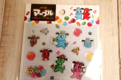 画像1: おやつマーケット　ぷくシャカシール　マーブル