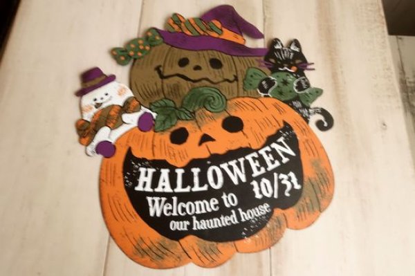 画像1: ハロウィンプレート 26 WELCOME (1)
