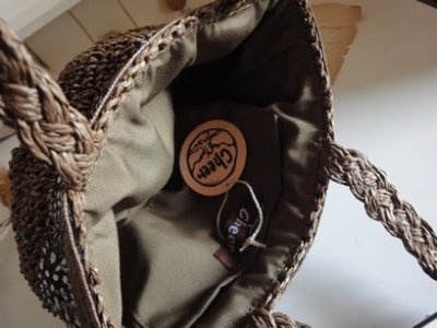 画像1: アンダリーフェザープティバッグ　ブラウン