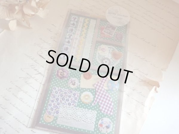 画像1: スクラップステッカー　コラージュ　グリーン (1)