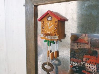 画像1: デコレ　鳩時計マグネットフック