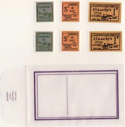 画像1: 倉敷意匠　切手シール（水のりタイプ）6pcsセット