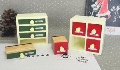 画像2: デコレ　クリスマススタンプチェスト　ボーダー