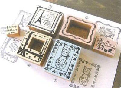 画像1: デコレフレームスタンプ　リボン