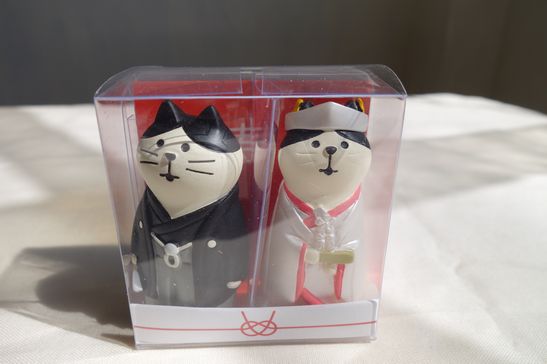 デコレコンコンブル ウェディングマスコット 和装猫 雑貨屋 Cheese